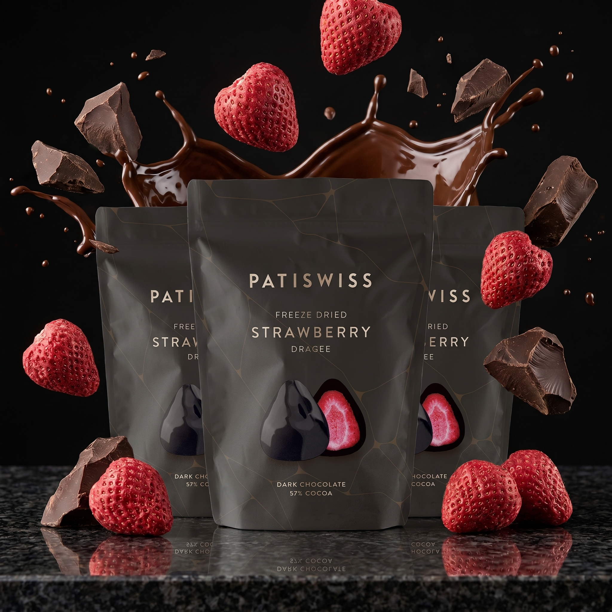 RAJAS ビューティーバー Bitter Çikolata Kaplı Çilek Draje Seti | PATISWISS – Patiswiss