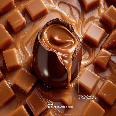 Egg Tuzlu Karamel Dolgulu Yılbaşı Sütlü Çikolata, 200G