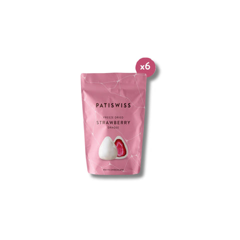 Beyaz Çikolatalı Çilek Draje, 80G x 6 Adet