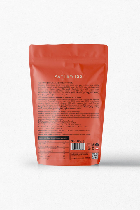 Bitter Çikolatalı Tarçınlı Elma Çubukları, 80G