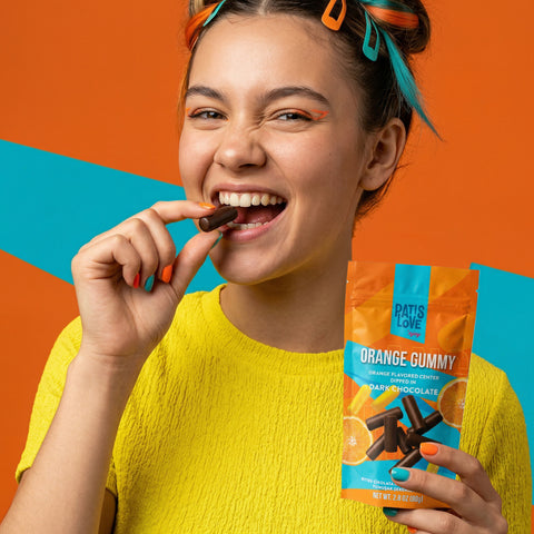 Patislove Bitter Çikolata Kaplı Portakallı Yumuşak Şekerleme, 80G