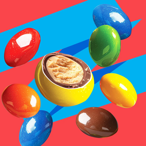 Patislove Renkli Şeker Kaplı Sütlü Çikolatalı Yer Fıstığı Krema Draje, 90g x 2 Adet