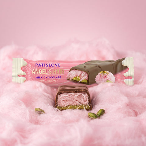 Patislove Antep Fıstıklı Krema ve Pişmaniye Dolgulu Sütlü Çikolata, 40G x 2 Adet