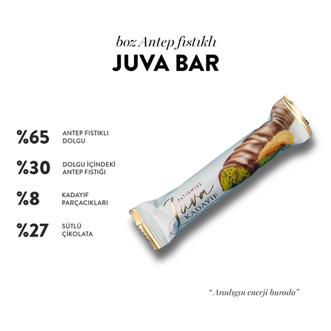Juva Antep Fıstığı ve Kadayıflı Dubai Çikolatası Bar, 30G x 3 Adet