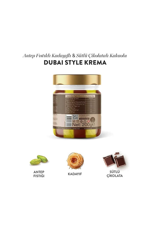 Sütlü Çikolatalı Antep Fıstığı Kreması – Juva Dubai Style, 200G X 2 Adet