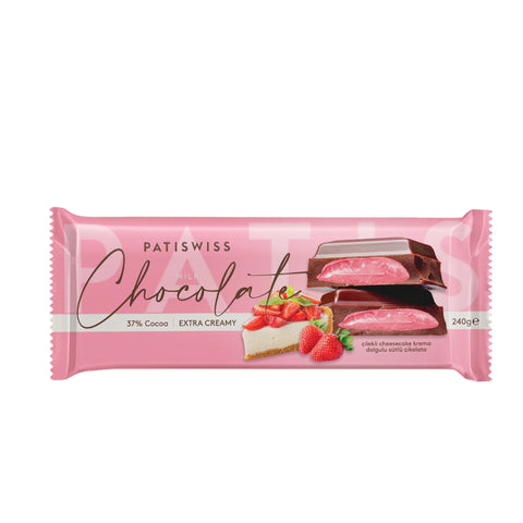 Çilekli Krema Dolgulu Sütlü Çikolata 240g