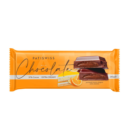 Portakallı Krema Dolgulu Sütlü Çikolata, 240G