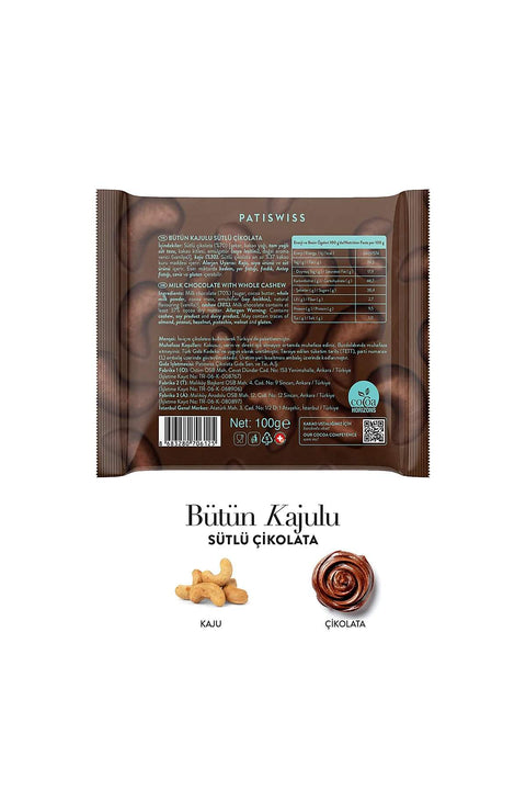 Bold Bütün Kajulu Sütlü Çikolata 100G X 3 Adet