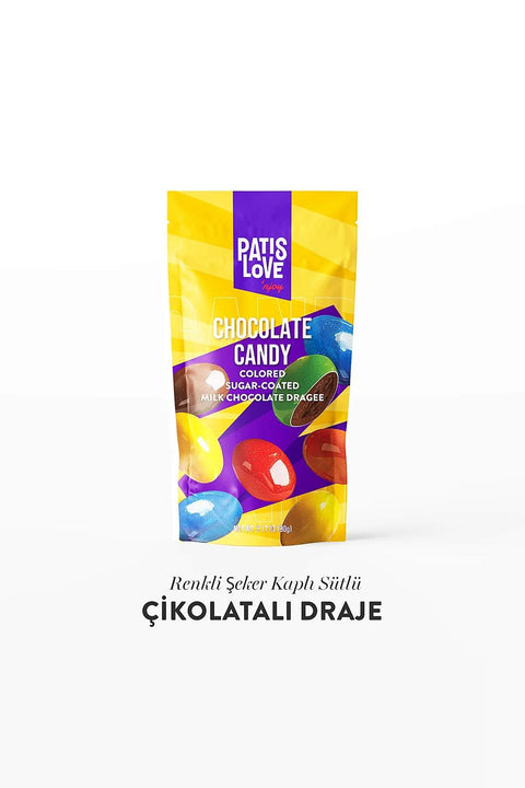 Patislove Renkli Şeker Kaplı Sütlü Çikolatalı Draje, 90G X 6 Adet