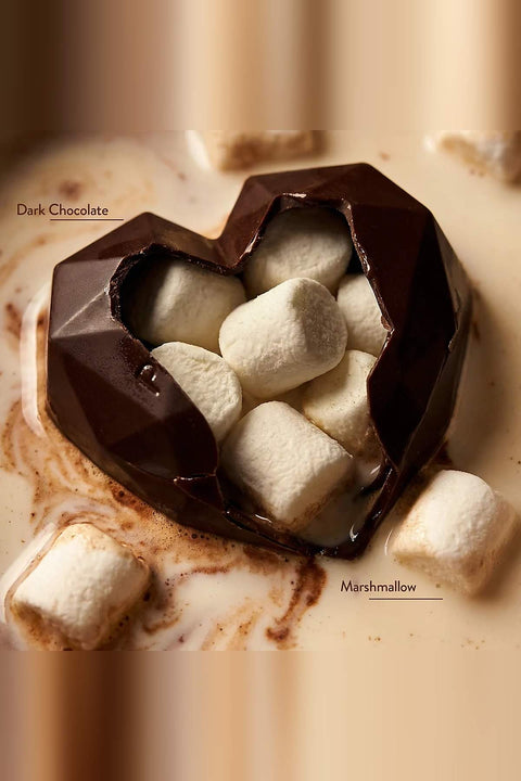 Patislove Heart Chocolate Bomb – Marshmallow Dolgulu Kalp Sıcak Çikolata, 35G X 6 Adet