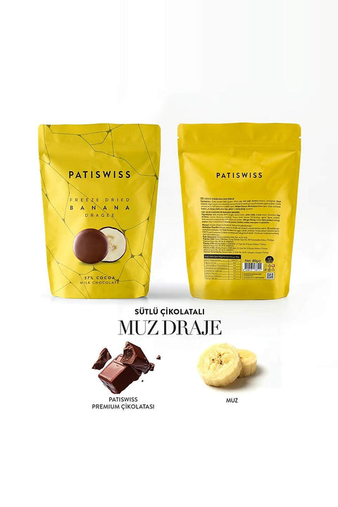 Sütlü Çikolatalı Muz Draje 80G X 6 Adet