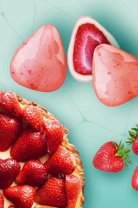 Beyaz Çikolatalı Çilekli Cheesecake Çilek Draje, 50G X 3 Adet