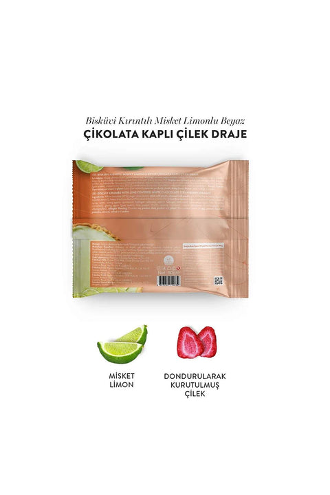Beyaz Çikolatalı Misket Limonlu Çilek Draje, 50G X 3 Adet