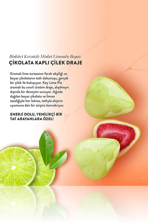 Beyaz Çikolatalı Misket Limonlu Çilek Draje, 50G X 3 Adet