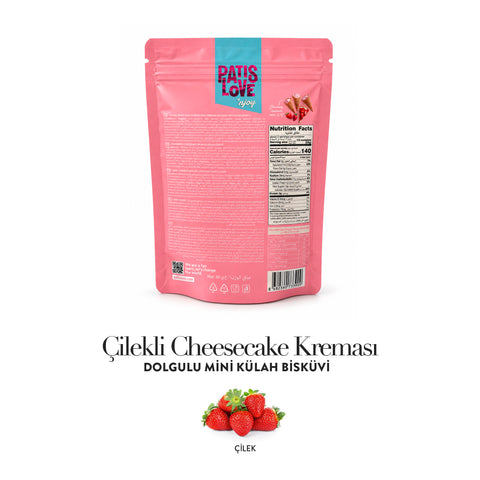 Çilekli Cheesecake Kreması Dolgulu Mini Külahlar 66 G