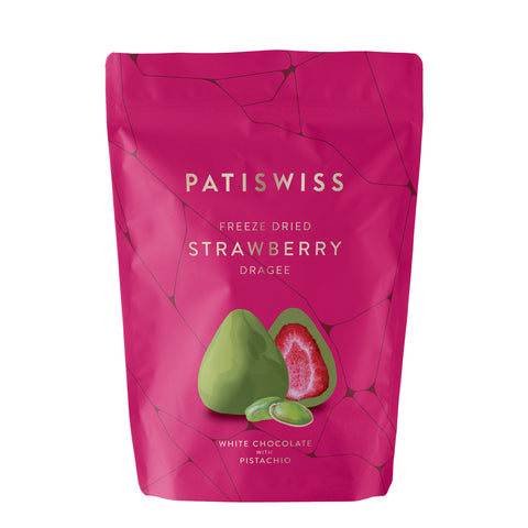 Antep Fıstıklı Beyaz Çikolatalı Çilek Draje, 80G