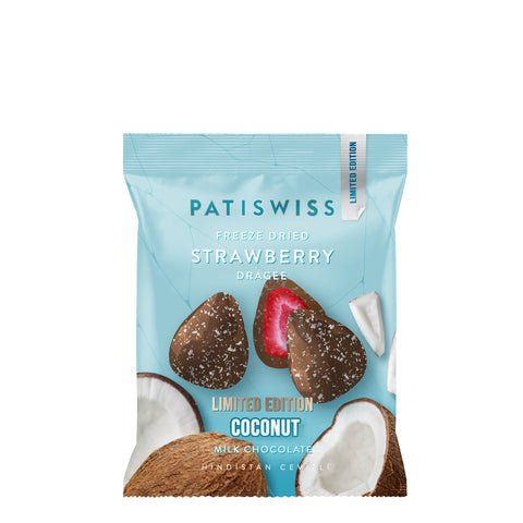 Sütlü Çikolatalı Hindistan Cevizli Çilek Draje, 50G