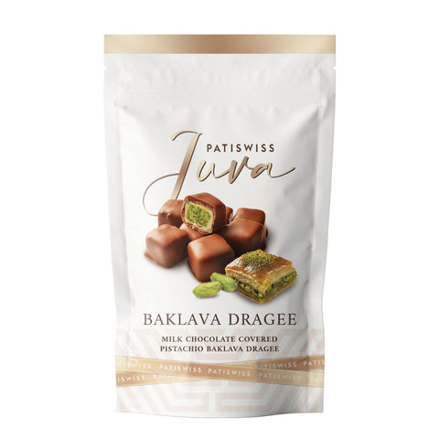 Juva Sütlü Çikolata Kaplı Antep Fıstıklı Baklava Draje, 80G