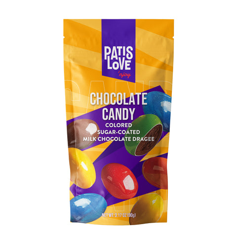 Patislove Renkli Şeker Kaplı Sütlü Çikolatalı Draje, 90G