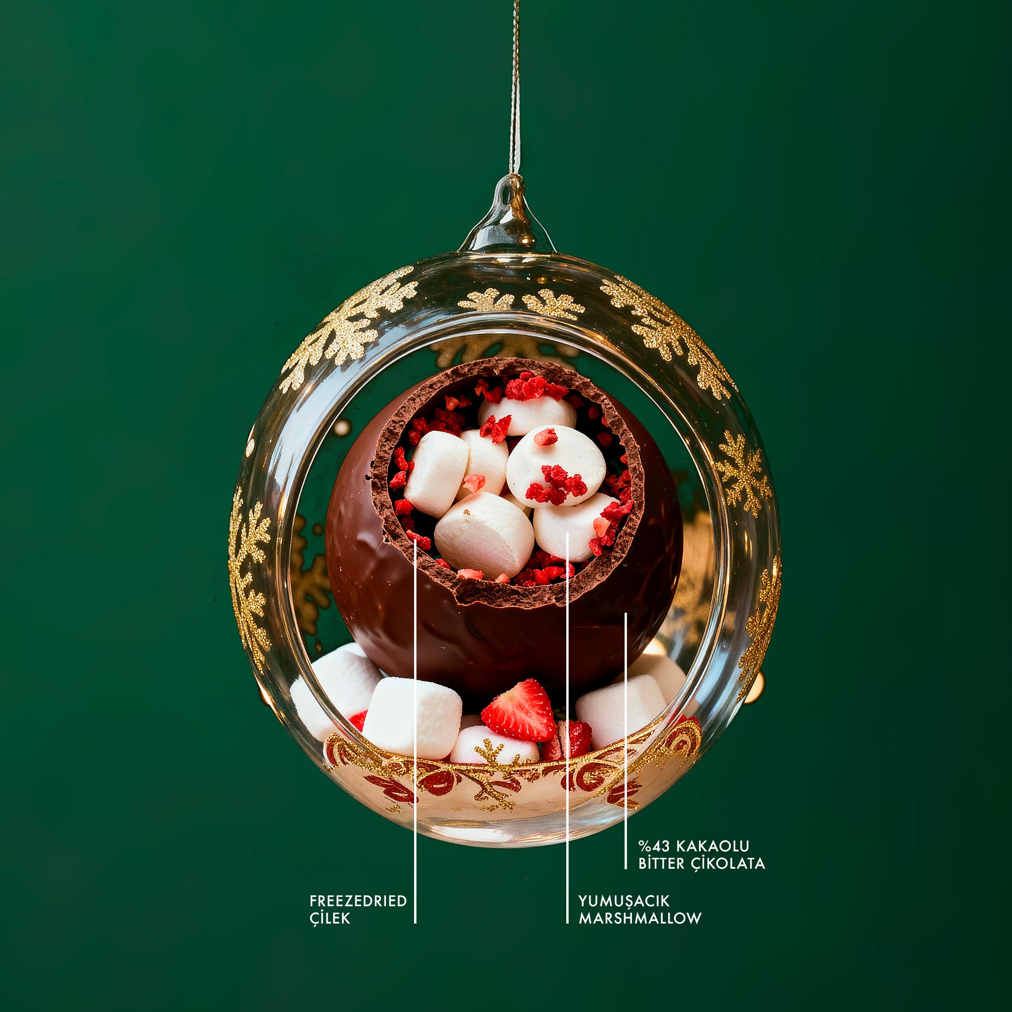 Chocolate Bomb Çilekli ve Yumuşak Şekerleme Dolgulu Bitter