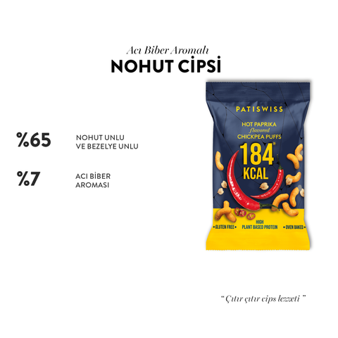 Acı Biber Aromalı Nohut Cips, 50G