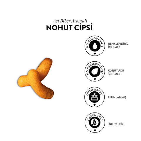 Acı Biber Aromalı Nohut Cips, 50G