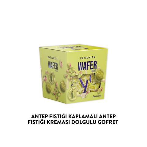 Antep Fıstığı Kreması Kaplamalı ve Dolgulu Wafer Gofret, 150G