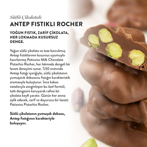 Rocher Sütlü Çikolatalı Antep Fıstıklı, 80G