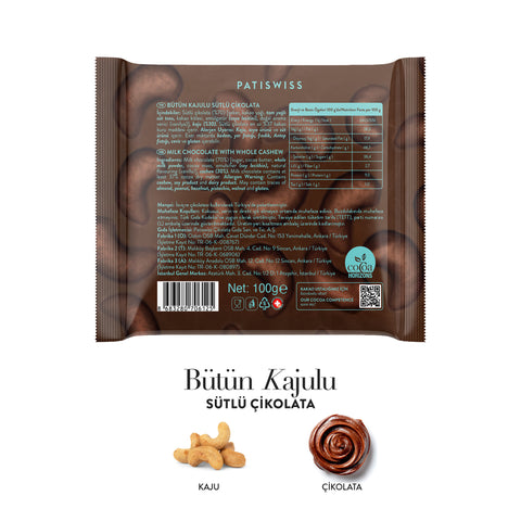 Bold Tüm Kajulu Sütlü Çikolatalı Tablet 100g