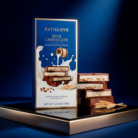 Buğday Patlaklı ve Kremalı Sütlü Çikolata, 100G