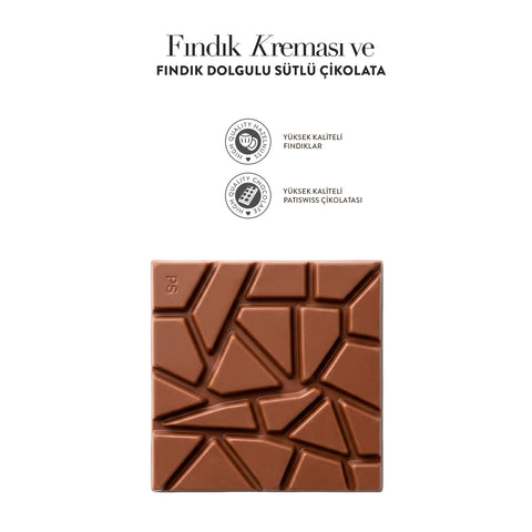Patislove Fındık Kreması ve Fındık Dolgulu Sütlü Tablet Çikolata, 100G