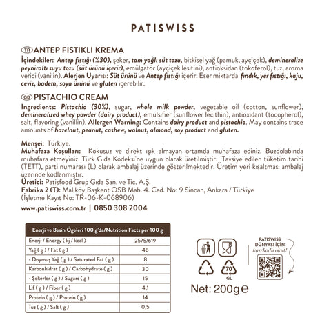 Juva Antep Fıstıklı Krema, 200G