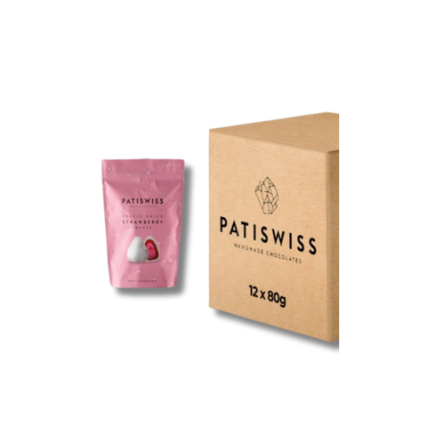 Beyaz Çikolatalı Çilek Draje, 80G x 12 Adet