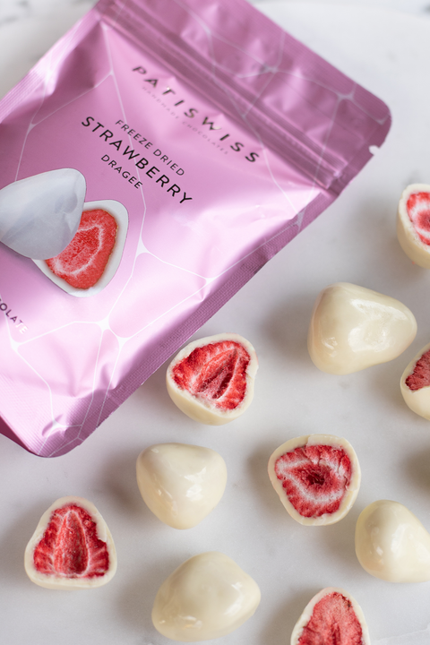 Beyaz Çikolatalı Çilek Draje, 80G x 3 Adet