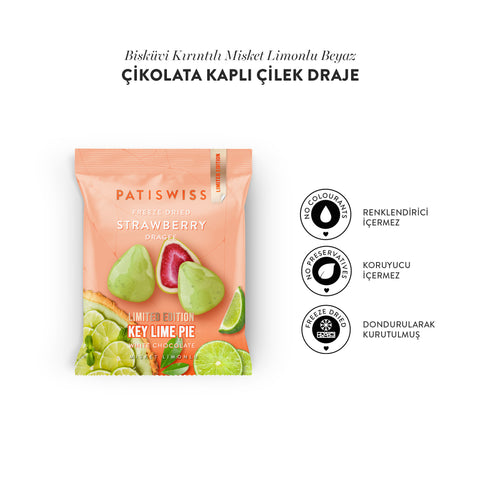 Beyaz Çikolatalı Misket Limonlu Çilek Draje, 50G