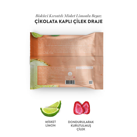 Beyaz Çikolatalı Misket Limonlu Çilek Draje, 50G