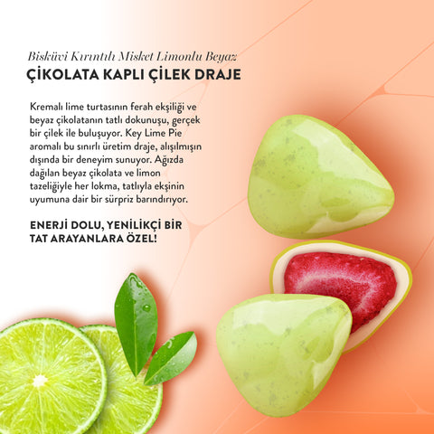 Beyaz Çikolatalı Misket Limonlu Çilek Draje, 50G