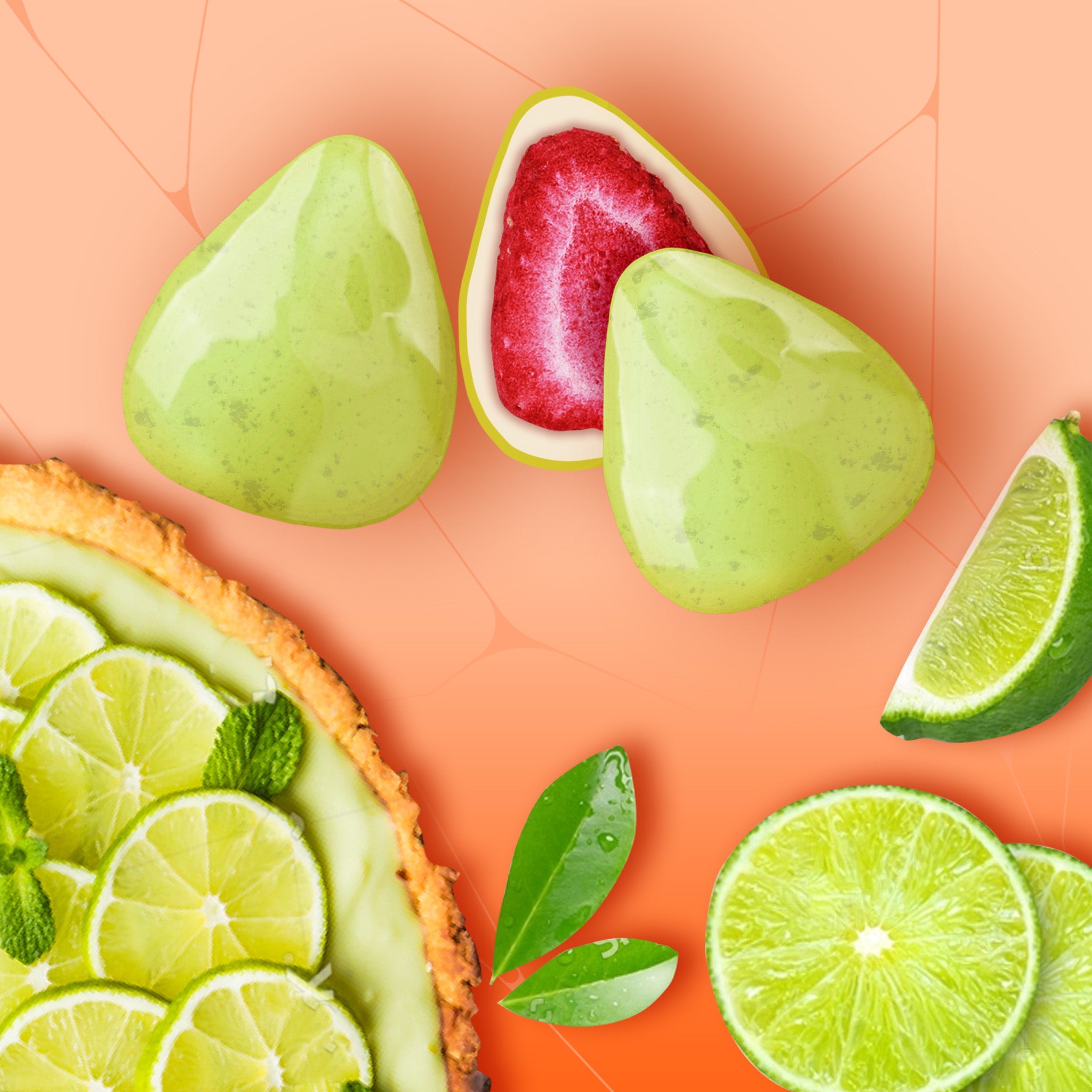 Beyaz Çikolatalı Misket Limonlu Çilek Draje, 50G | PATISWISS