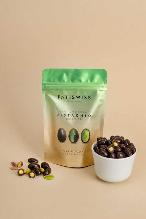 Bitter Çikolatalı Antep Fıstığı Draje, 80G