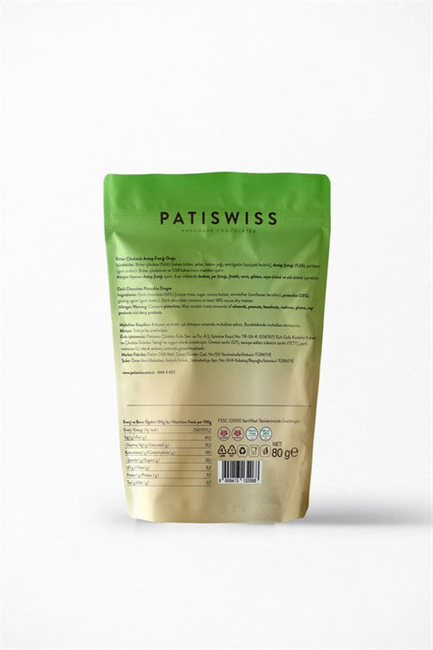 Bitter Çikolatalı Antep Fıstığı Draje, 80G