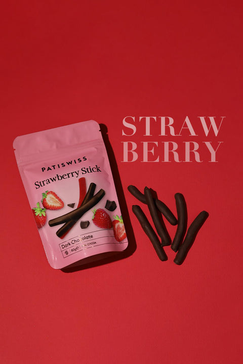 Bitter Çikolatalı Çilek Çubukları, 80G