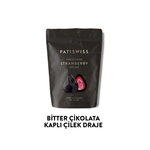 Bitter Çikolatalı Çilek Draje, 80G