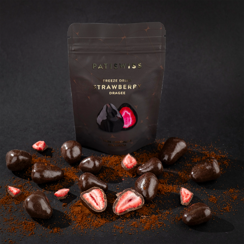 Bitter Çikolatalı Çilek Draje, 80G x 3 Adet