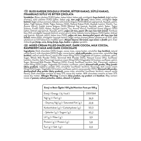 Bliss Karışık Dolgulu Çikolata, 250G