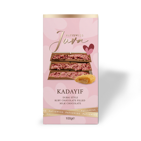 Juva Ruby Çikolata ve Kadayıflı Dubai Çikolatası, 100G