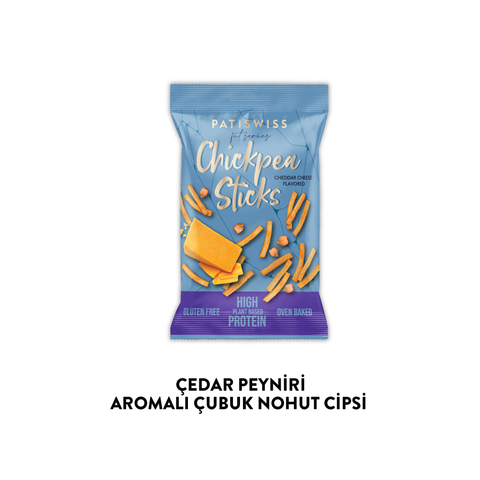 Çedar Peyniri Aromalı Çubuk Nohut Cips, 50G x 6 Adet