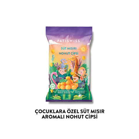 Çocuklara Özel Süt Mısır Aromalı Nohut Cips, 50G