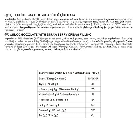 Cool Cubes Çilekli Sütlü Çikolata, 88G