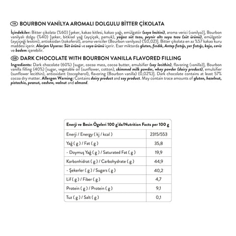 Cool Cubes Vanilyalı Bitter Çikolata, 88G