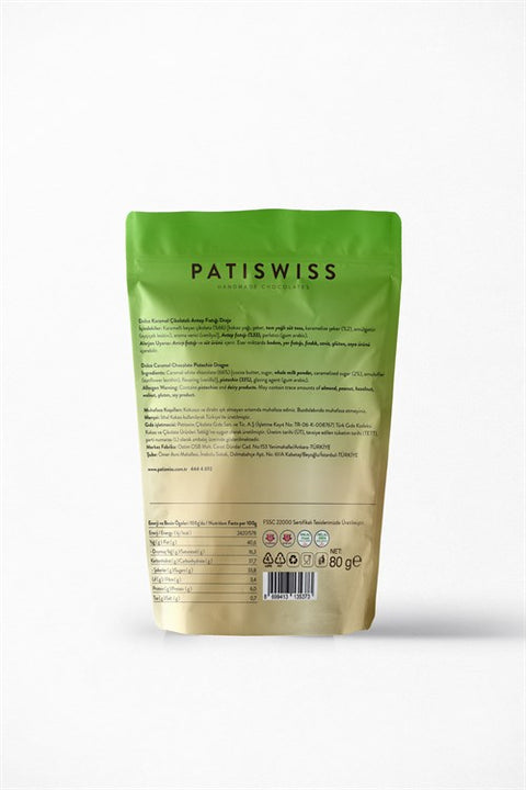 Dolce Karamel Çikolatalı Antep Fıstığı Draje, 80G